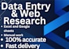 do web research and compile data in excel sheet