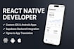 develop professional hybrid mobile app using react native