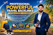 provide 80 travel and tours related SEO backlinks