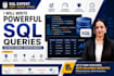 write sql queries, optimize databases, and create sql reports