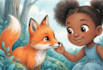 draw cute african american children book illustration