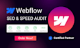 optimize webflow speed, SEO, core web vitals and webflow website performance