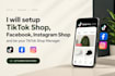 setup tiktok shop, facebook, instagram shop and be your tiktok shop manager