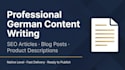 write professional german blog posts and SEO articles