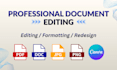 professionally edit, format and redesign your documents