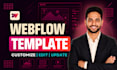 customize your webflow template, edit and  update your website