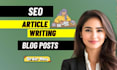 write seo blog posts and publish article to your website