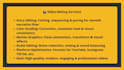 high impact video editing and visual storytelling
