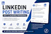 write professional linkedin posts