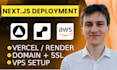 deploy your next js app to vercel render or vps