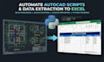 automate autocad scripts and extract data to excel