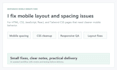 fix responsive mobile layout issues in HTML CSS websites