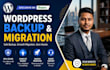 migrate wordpress and backup your wordpress website