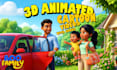 create a kids cartoon series with songs, scenes, scripts