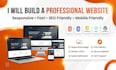 create a responsive website using HTML CSS javascript react