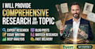 write about any topic by doing thorough research