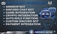 custom discord bot moderation autorole bot game API crypto automation