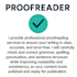 proofread and edit the paper