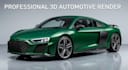 create realistic car rendering and automotive visualization