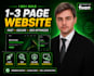 build a modern 1 to 3 page responsive website