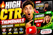 design high CTR youtube thumbnails