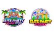 design luxury unique bounce house logo with creative concepts