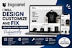 design customize and fix your big cartel website professionally