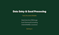 do data entry, data cleaning and excel processing quickly