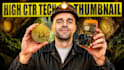 design juicy tech thumbnail for CTR boost