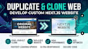 duplicate clone website and develop nextjs website