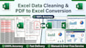data cleaning and analysis ,PDF to excel conversion