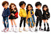 create 3d chibi, stylized cartoon, and ai artwork