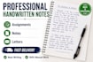 write professional handwritten notes