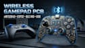 design bluetooth gamepad pcb nrf52840 esp32 ble hid controller haptic feedback