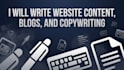 write website content, blogs, and copywriting