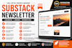 setup substack account and design substack newsletter template