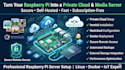 set up nextcloud hub and raspberry pi server with immich media storage