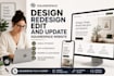 design redesign edit and update squarespace website mobile opt fix mobile issue