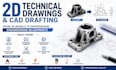 create professional 2d technical drawings and cad drafting from 3d models