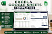 design editable excel and google sheets budget or invoice templates