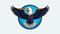 do make awesome style eagle eye aerial solutions mascot logo design