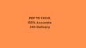 convert PDF to excel with 999 accuracy