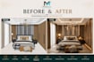 create luxury bedroom interior design with photorealistic 3d renders