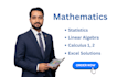 assist in maths, stats, excel, and linear algebra projects