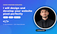 design and develop responsive websites with HTML, CSS and javascript
