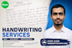 provide bangla and english handwriting