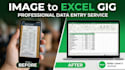 type data from scanned images, books, or screenshots to excel or word