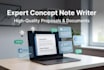 write professional concept notes and proposals