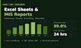 professional data entry, excel spreadsheets, mis reports and data dashboards
