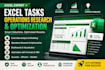 do excel data analysis, dashboards, and automation tasks